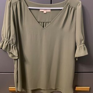 Ruffled sleeve blouse